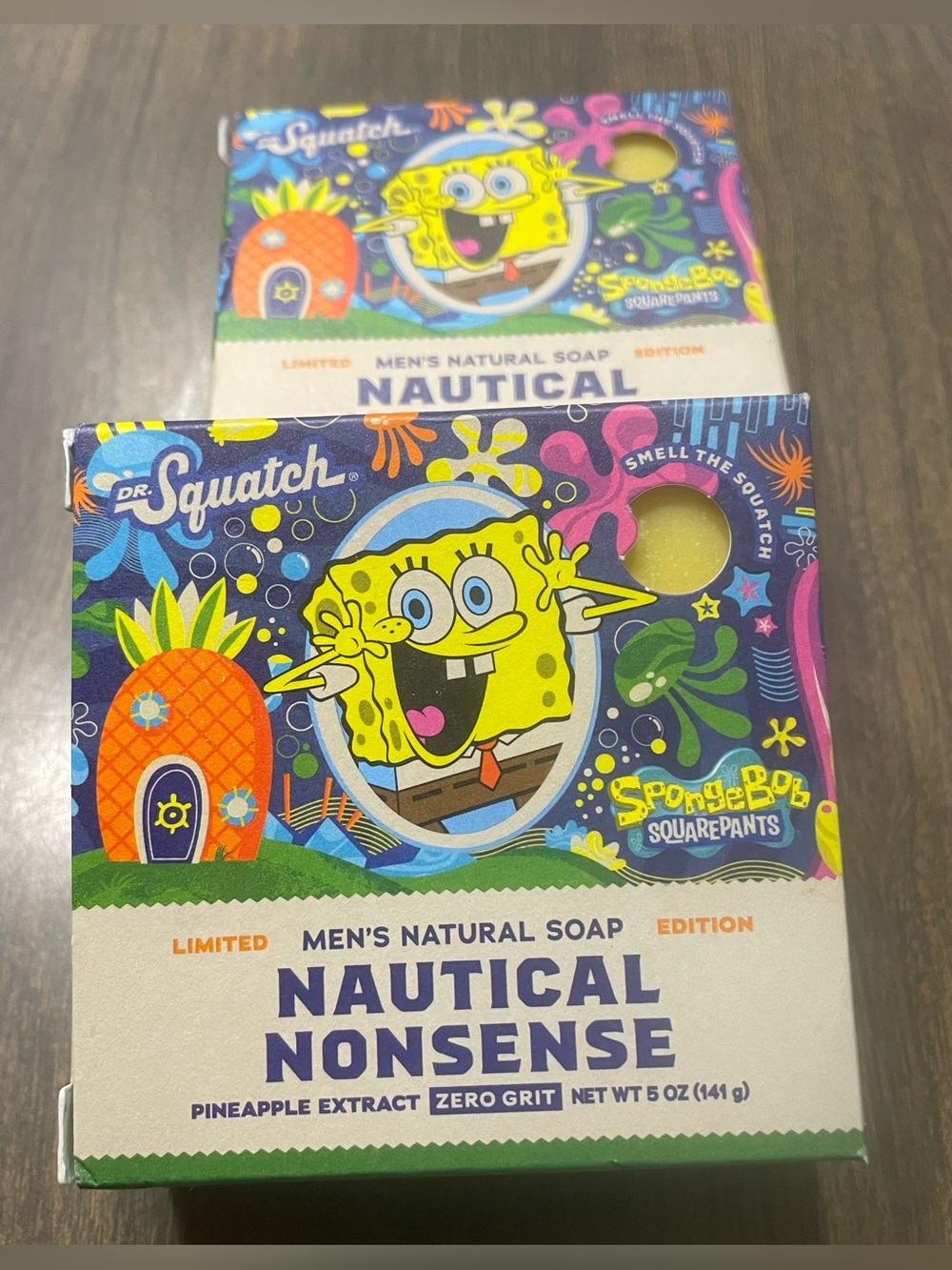 Dr. Squatch Men's NAUTICAL NONSENSE Spongebob Squarepants Natural Soap Bars (x2)